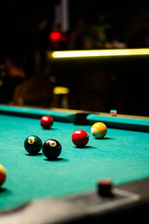 Billiards table in the gaming lounge of MG Bistro, Ko Samui