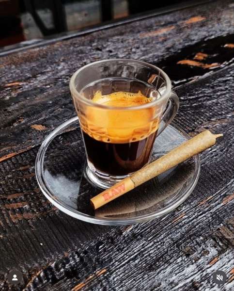 Cannabis joint held with care at MG Bistro cannabis café, Ko Samui