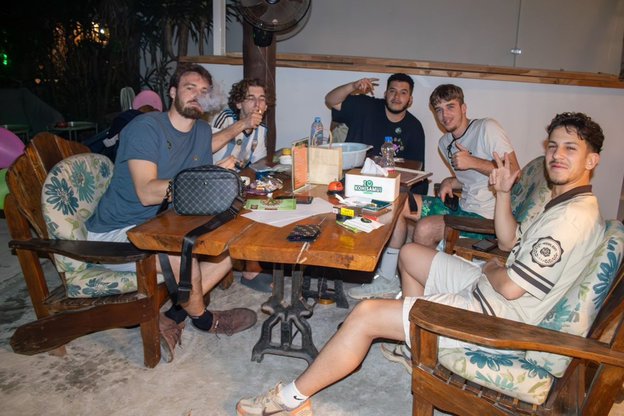 Guests socialising at MG Bistro