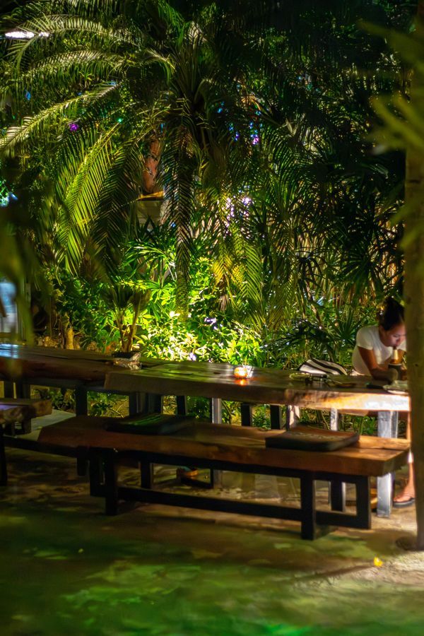 Night dining experience at Magical Weed Garden bistro, Ko Samui