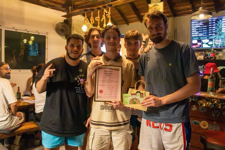 Group enjoying a fun night at Magical Garden, Ko Samui